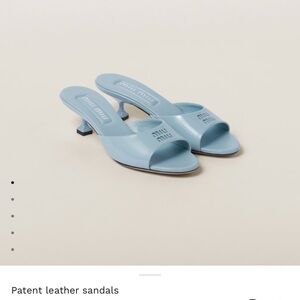 miu miu blue jelly kitten sandal.